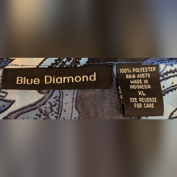 Pre-owned Blue diamond blue multicolored long sleeve shirt, TE - Picture 3 of 3